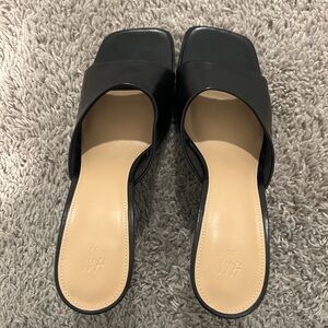 NWOT H&M Black Women's Slide Sandals, sz 8/39